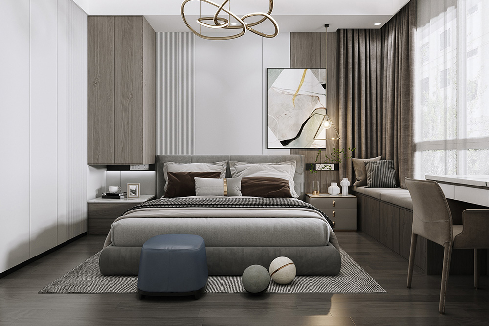 江灣山語城126m&sup2;現(xiàn)代輕奢風格案例